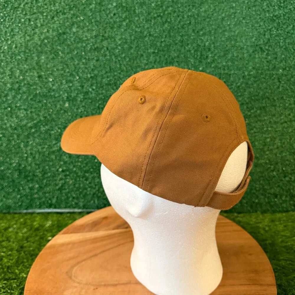 Carhartt‎ Canvas Logo Hat Kids OSFA Brown Adjustable Strap Baseball Cap